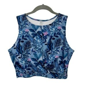 Reel Skipper Mystic Mermaid Raya Twist Top Board Shorts Midnight Lagoon Set L